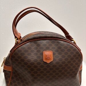 Celine Brown Patterned Shoulder Bag